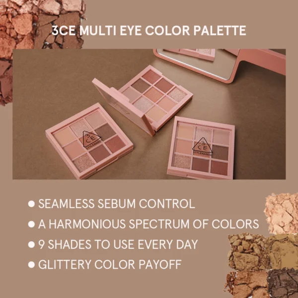 Bảng Phấn Mắt 3CE 9 màu lâu trôi 3CE Multi Eye Color Palette 8.5g - Hình ảnh 6